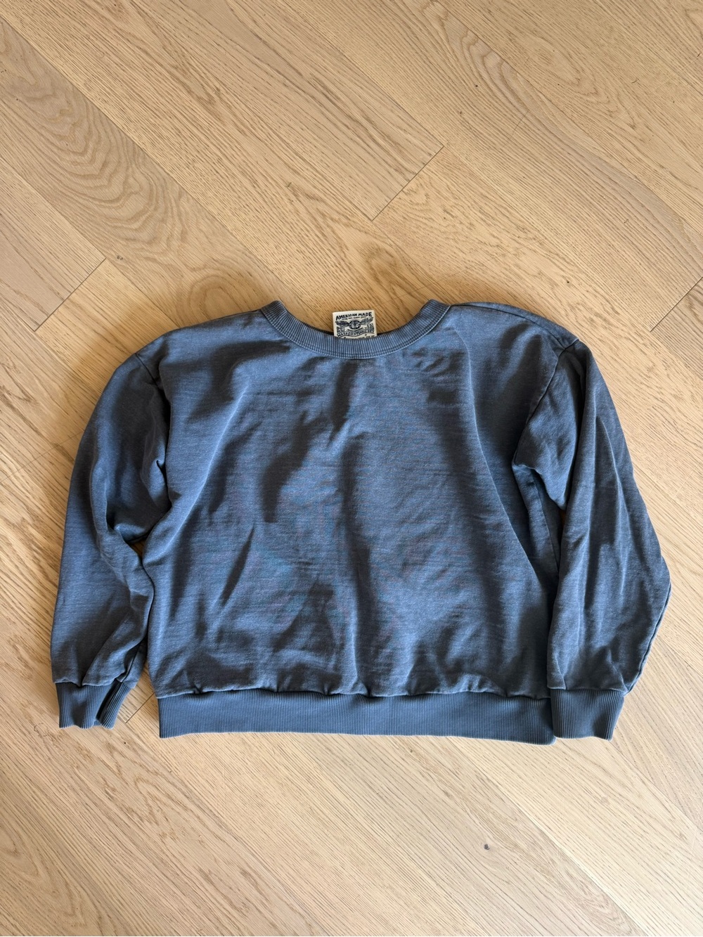 Jungmaven women’s Crewneck Sweatshirt in Slate Blue-Gray